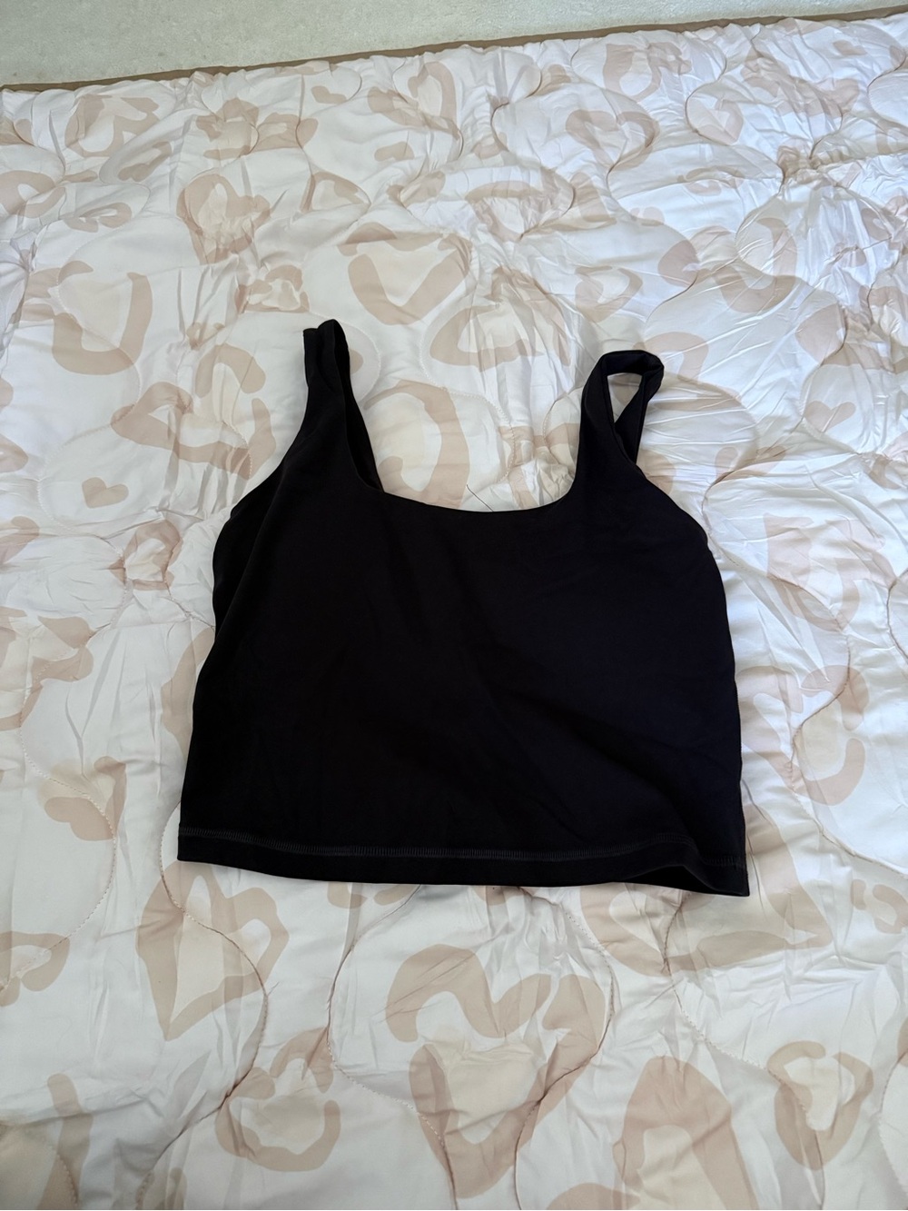 Avia Black Cropped Tank Top - Scoop Neck Active Crop